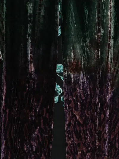 Yavi Floral-print Single-breasted Coat In Green