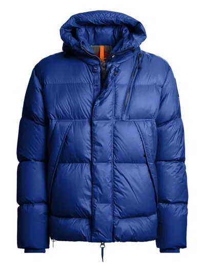Parajumpers Hooded Puffer Jacket In Blue