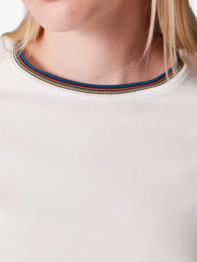 Paul Smith Stripe-trim T-shirt In Yellow