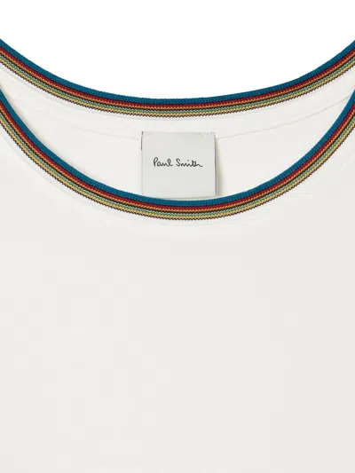 Paul Smith Stripe-trim T-shirt In Yellow