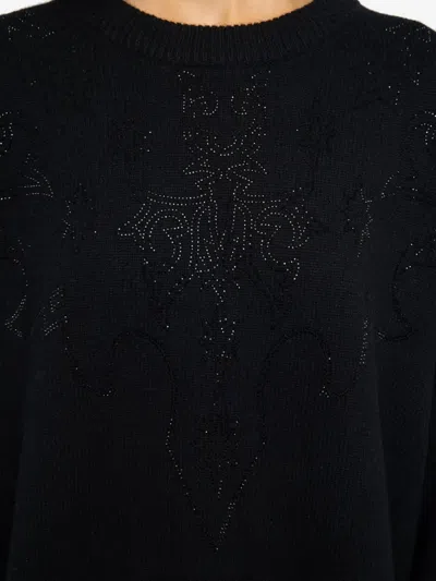 Zadig & Voltaire Markuz Crystal Embellished Cashmere Sweater In Black