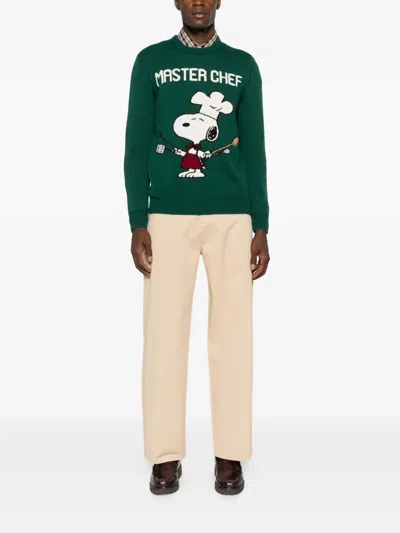 Mc2 Saint Barth Graphic Print Crew Neck Sweatshirt In Green