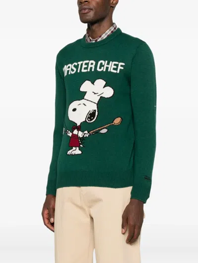 Mc2 Saint Barth Graphic Print Crew Neck Sweatshirt In Green