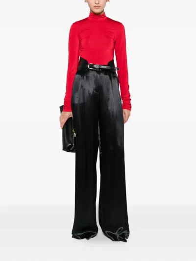 The Andamane Long-sleeve Roll-neck Body In Red