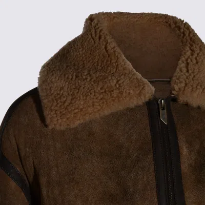 Salvatore Santoro Camel Leather Jacket In Brown