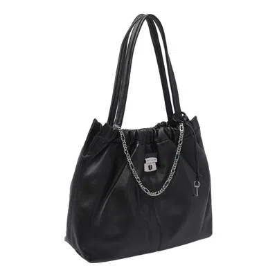Marc Jacobs Leather Shoulder Bag With Chain And Straps In Black