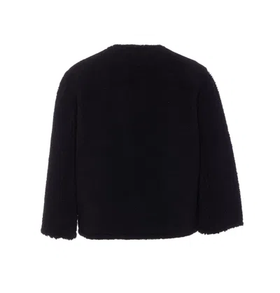 Gucci Shearling Jacket With Horsebit Details In Black