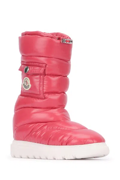Moncler Petit Gaia Pocket Snow Boots In Pink