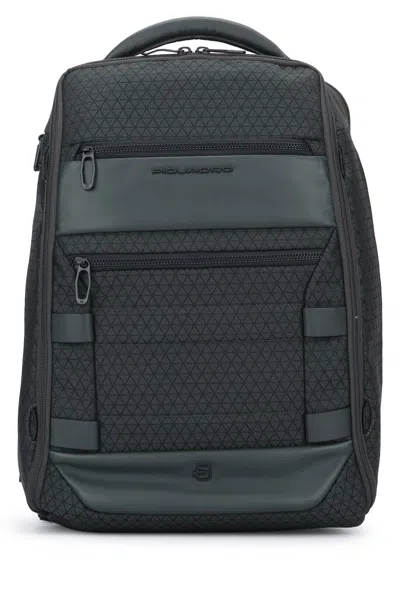 Piquadro Geometric-pattern Backpack In Gray