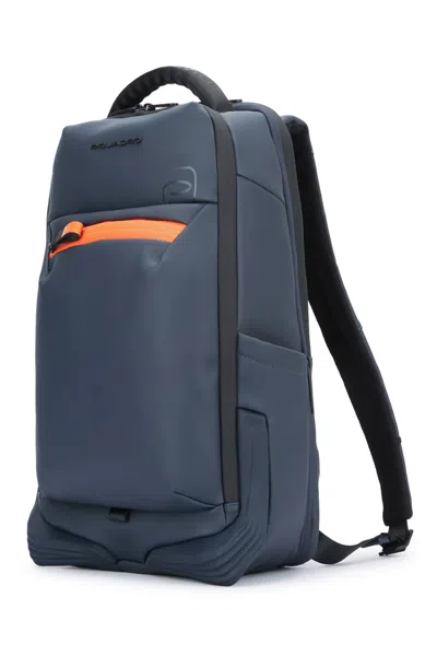 Piquadro Versatile Backpack Featuring Multiple Pockets In Blue