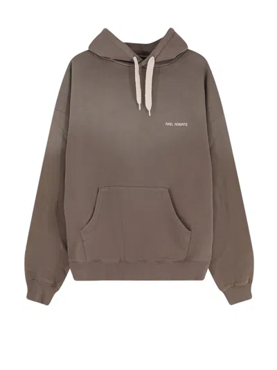 Axel Arigato Men Organic Cotton Hooded Sweatshirt In Brown