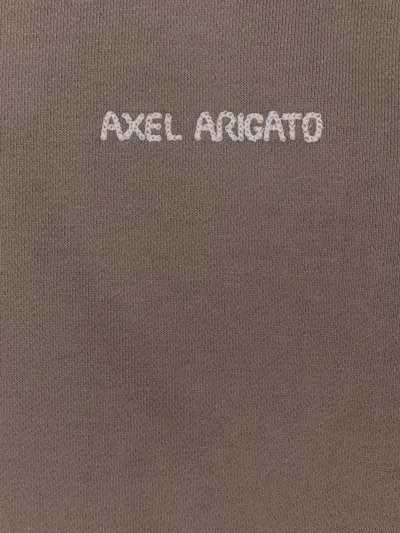 Axel Arigato Men Organic Cotton Hooded Sweatshirt In Brown