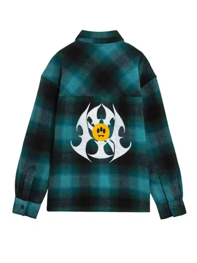 Barrow Padded Flannel Shirt In Blue