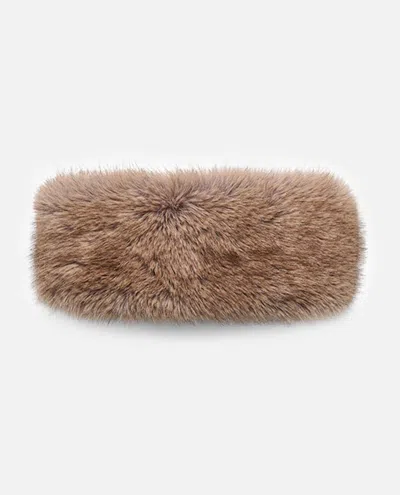 Stand Studio Zephyra Headband In Beige Fur In Brown