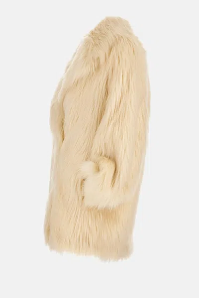 Stand Studio Cappotto Katalina In Ecopelliccia In Neutral