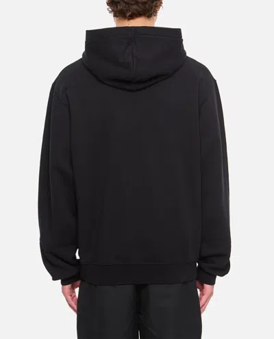 Jacquemus Hooded Long Sleeve Knitwear With Ribbed Cuffs In Black