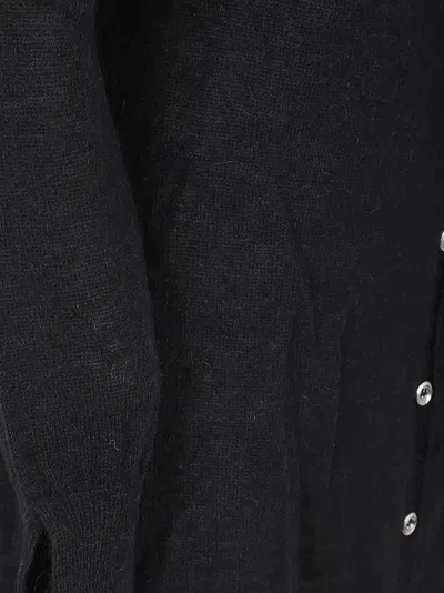 Pinko Button-up Cardigan With Classic Collar In Black