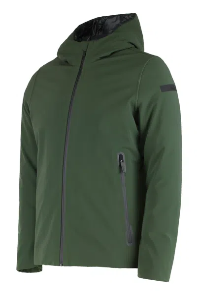 Rrd - Roberto Ricci Design Technical Fabric Jacket With Hood In Green