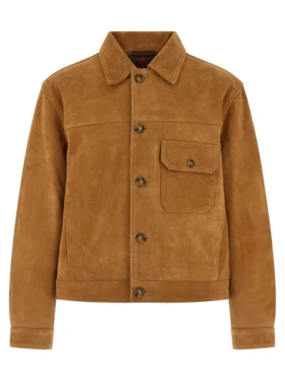 Baracuta Roughout Button-up Pocket Jacket In Brown