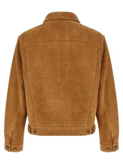 Baracuta Roughout Button-up Pocket Jacket In Brown