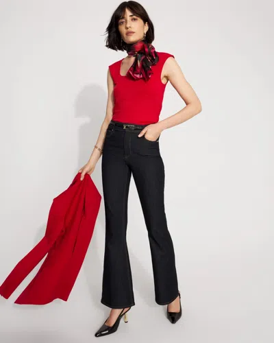 White House Black Market All Ways Stretch Square Neck Top In Red