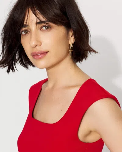 White House Black Market All Ways Stretch Square Neck Top In Red