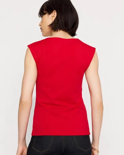 White House Black Market All Ways Stretch Square Neck Top In Red