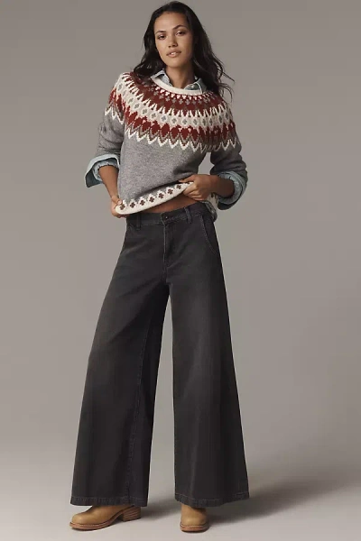 Ag Helsinki High-rise Wide-leg Jeans In Black