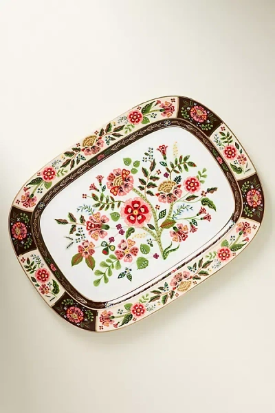 Rifle Paper Co Gracie Porcelain Large Platter In Multi