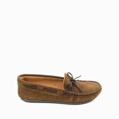 Minnetonka Men's Classic Moccasin Slip-on Shoes In Dusty Brown In Brown