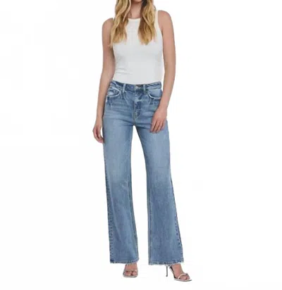 Vervet By Flying Monkey 90's Super High Rise Wide Jeans In Leaping Water In Blue
