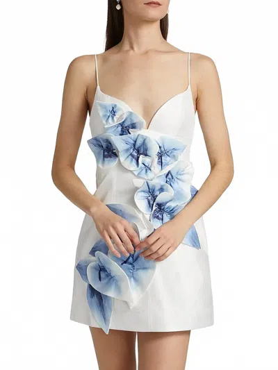 Acler Bilbo Mini Dress In Ivory Midnight In Multi