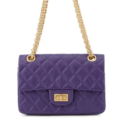 Pre-owned Chanel Leather Shoulder Bag () In Purple