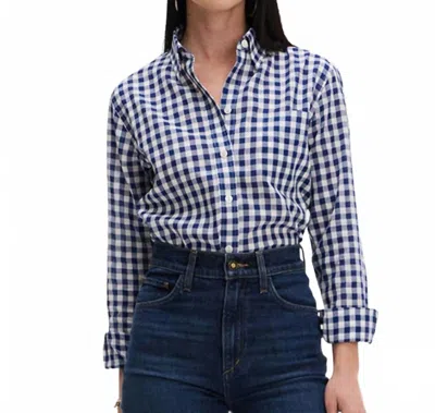 Sarah Alexandra Blackberry Farm Blouse In Navy/white Gingham In Multi