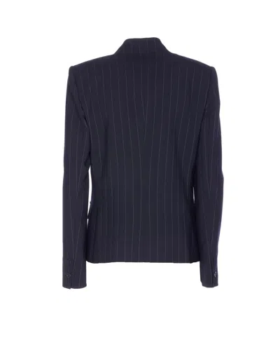 Pinko Blue Kebab Jacket With Frontal Button Closure In Multi