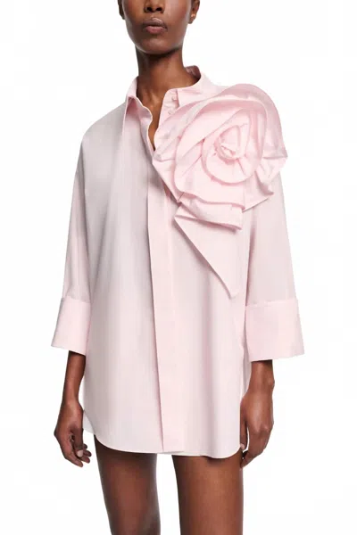 Dorothee Schumacher Poplin Power Blouse In Shawdow Rose In Pink