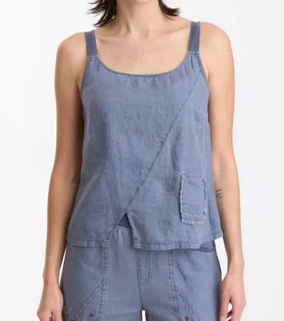 Xcvi Kiesten Asymmetrical Tank Top In Hypnotic In Blue