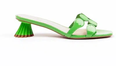 Cecelia New York Women's Bunny Sandals In Green Patent In Green