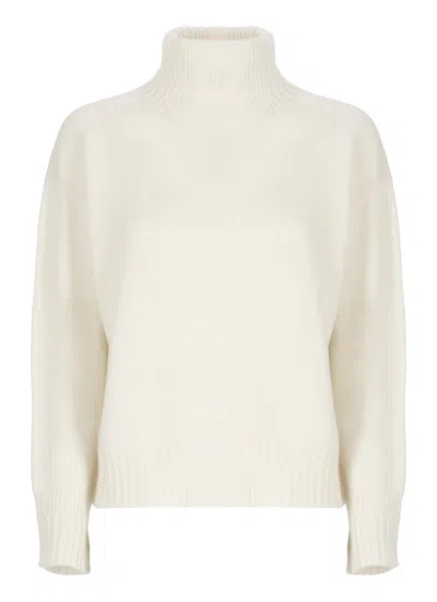 Vanisé Merino Wool And Cashmere Sweater In White