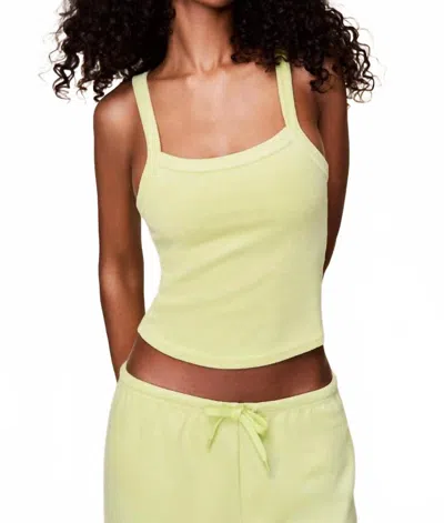 Guizio Dani Terry Tank In Key Lime In Neutral