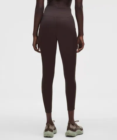 Lululemon Fast And Free High-rise Thermal Tight 25" In Brown