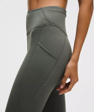 Lululemon Fast And Free High-rise Thermal Tight 25" In Gray