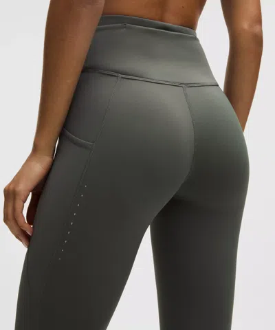 Lululemon Fast And Free High-rise Thermal Tight 25" In Gray