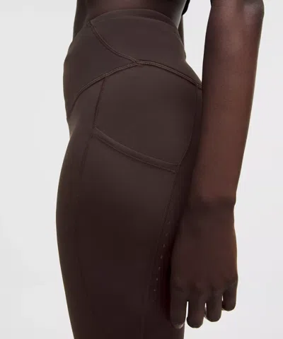 Lululemon Fast And Free High-rise Thermal Tight 25" In Brown