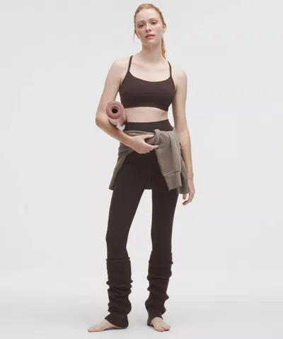 Lululemon Flow Y Bra Light Support, C/d Cup In Brown