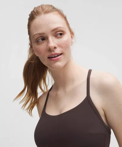 Lululemon Flow Y Bra Light Support, C/d Cup In Brown
