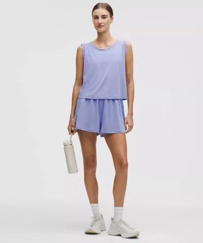 Lululemon Jersey Training Super-high-rise Lined Short 2" In Purple