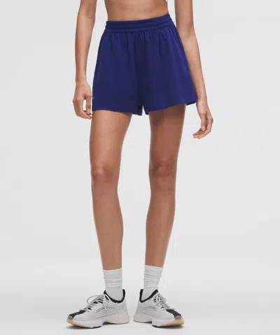 Lululemon Jersey Training Super-high-rise Lined Short 2" In Blue