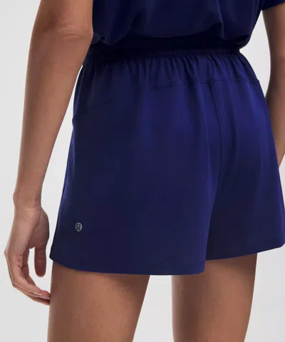 Lululemon Jersey Training Super-high-rise Lined Short 2" In Blue