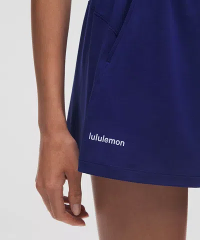 Lululemon Jersey Training Super-high-rise Lined Short 2" In Blue
